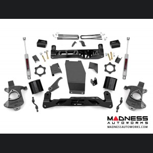 Chevy Silverado 1500 4WD Suspension Lift Kit w/ N3 Shocks - 5" Lift -  Aluminum Stamped Steel Control Arms